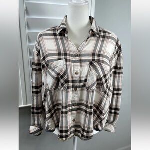 BDG Urban Outfitters Robbie Spliced Flannel Shirt Womens Small Plaid Oversized S